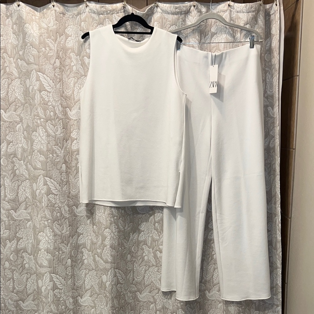 ZARA White Pant Set